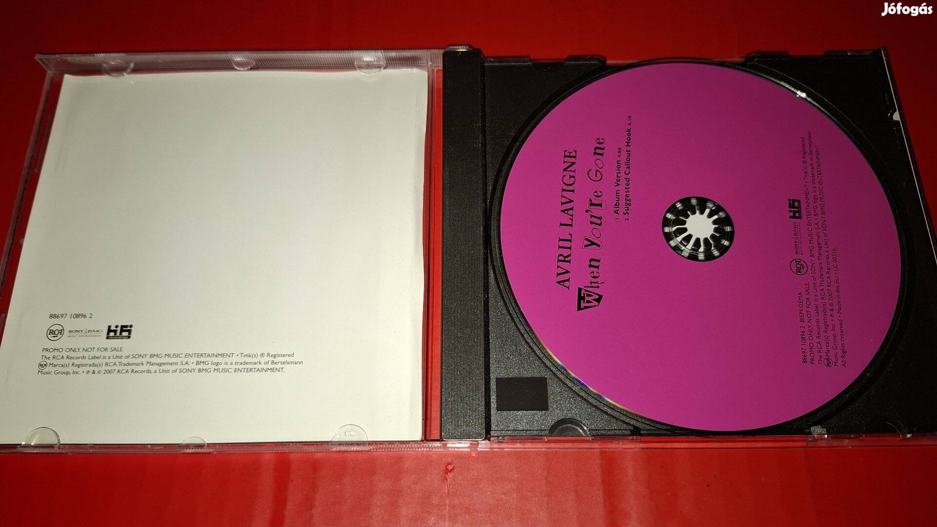 Avril Lavigne When you're gone Promo maxi Cd 2007