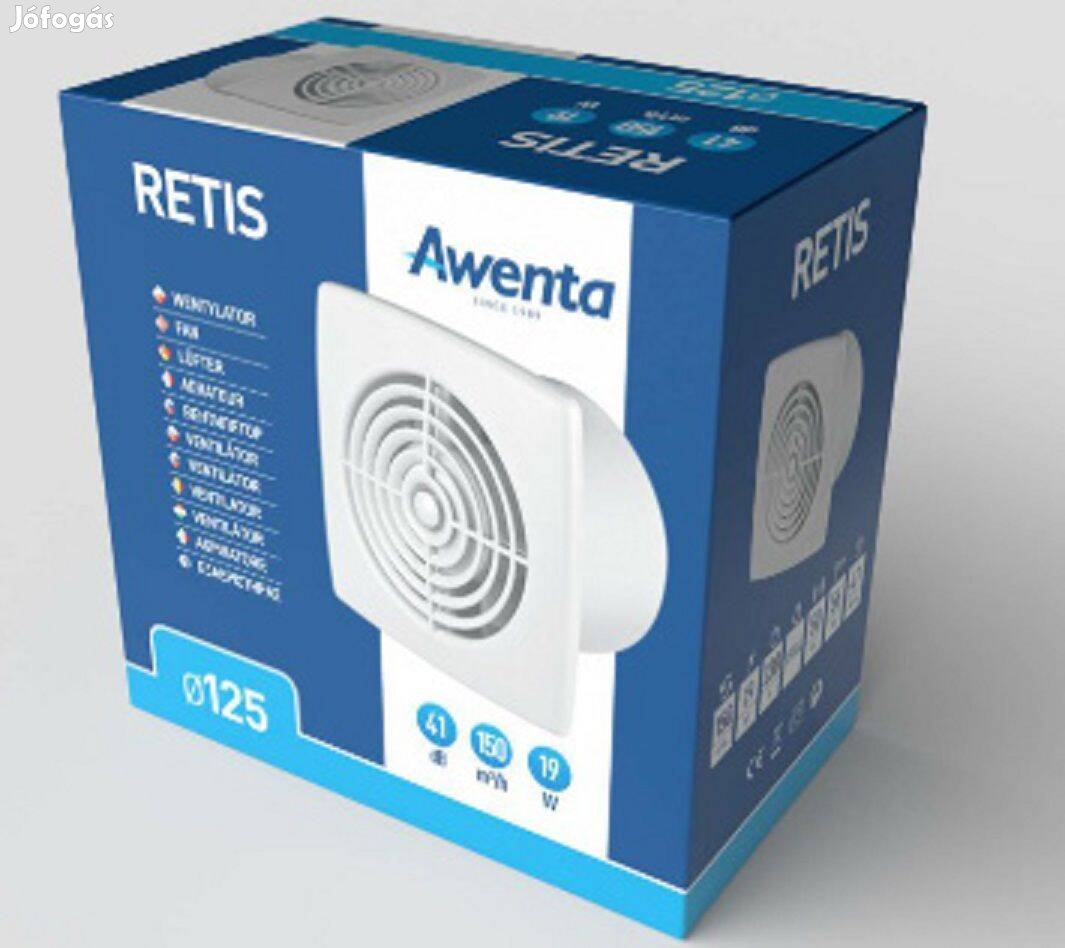 Awenta Retis WR100T ventilátor, időkapcsolóval