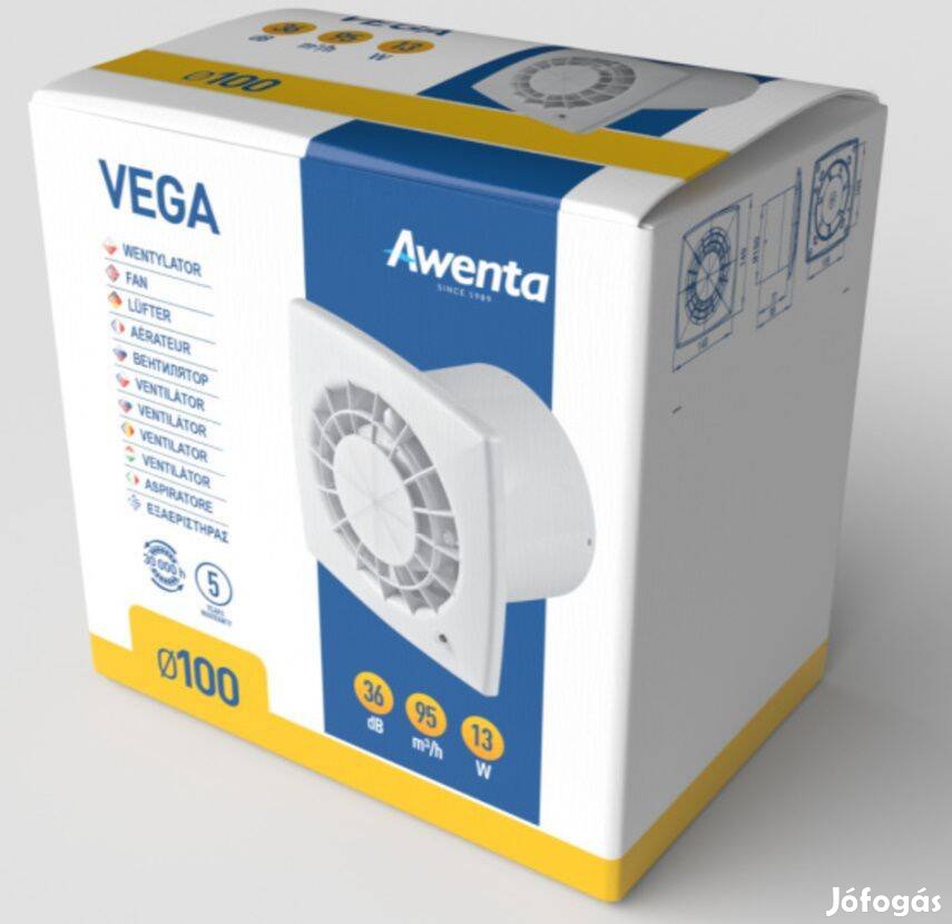 Awenta Vega Wgb100H ventilátor