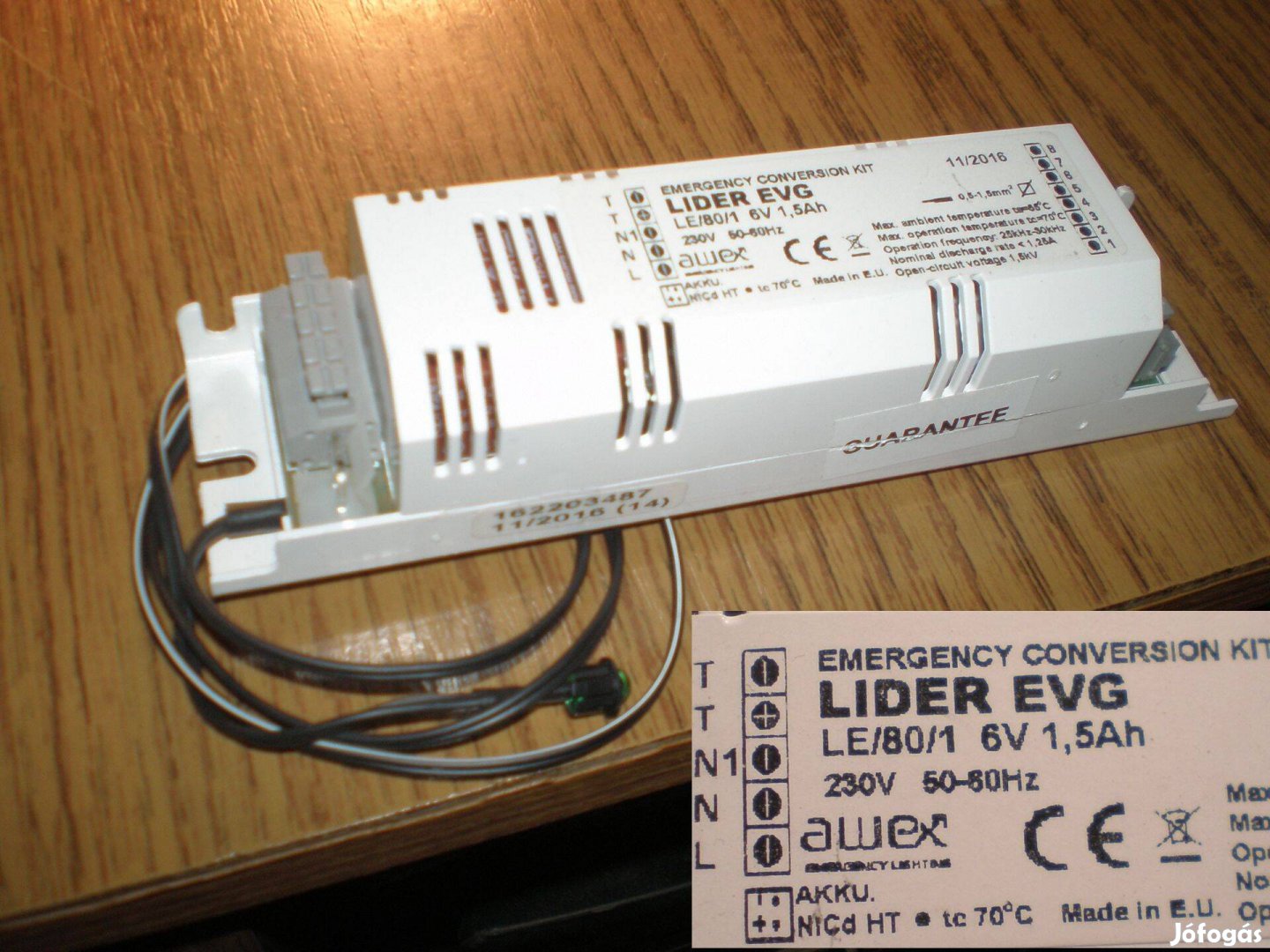Awex Lider EVG LE801 6v 1,5ah Emergency Conversion KIT
