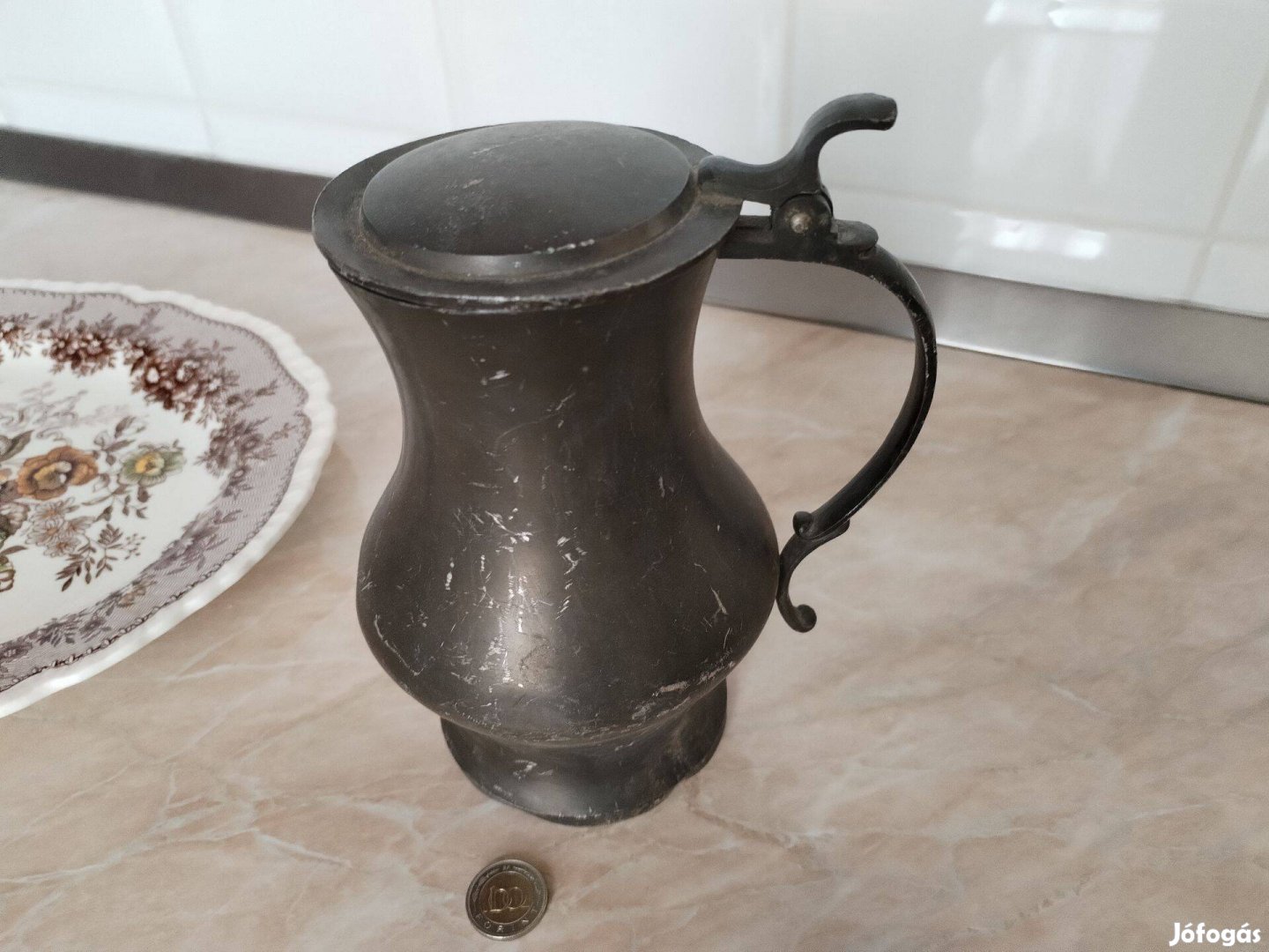 Az 1800-as évek végéről Német ón kupa jelzet ritka db