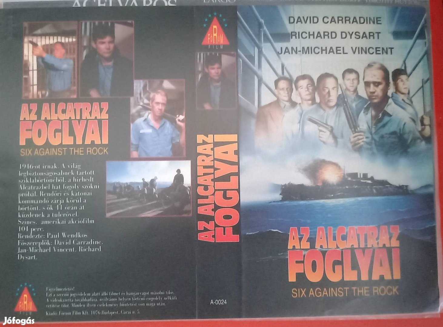 Az Alcatraz foglyai - akció vhs - David Carradine