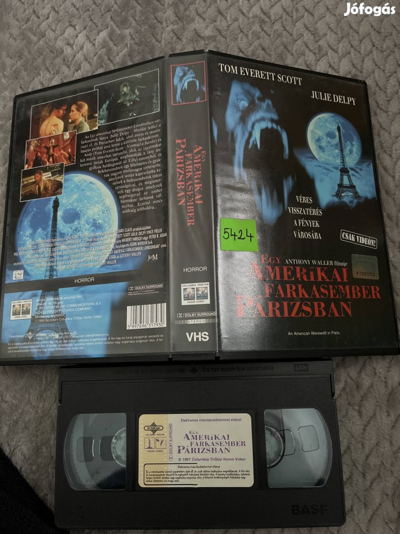Az Amerikai farkasember Párizsban vhs nagytok horror