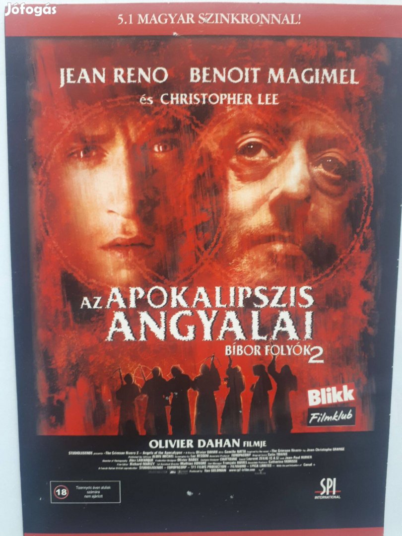 Az Apokalipszis angyalai (Jean Reno) - papírtokos DVD (posta 255 Ft)