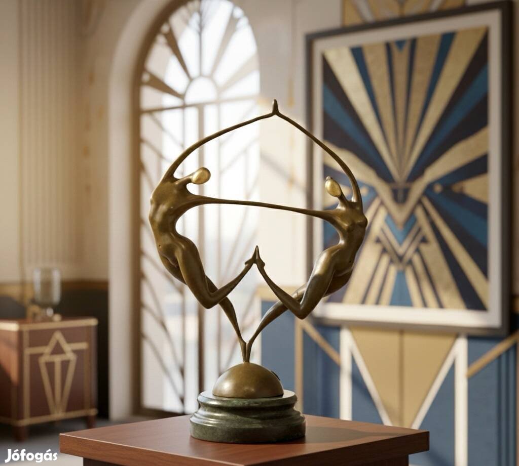 Az Élet Tánca - Exkluzív Art Deco bronz szoborpár