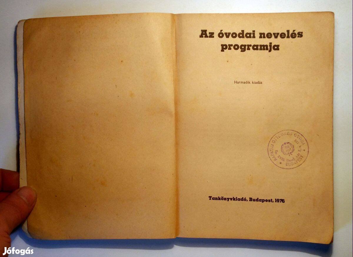 Az Óvodai Nevelés Programja (1976) viseltes (8kép+tartalom)