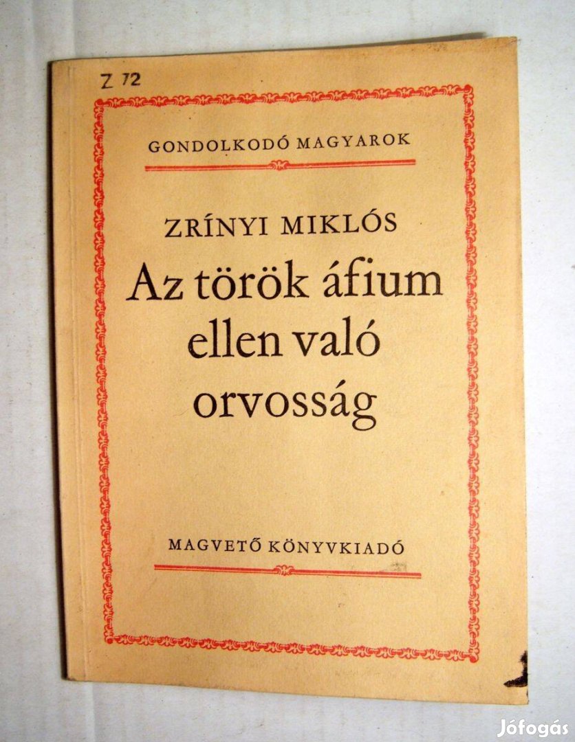 Az Török Áfium Ellen Való Orvosság (1981) viseltes (5kép+tartalom)