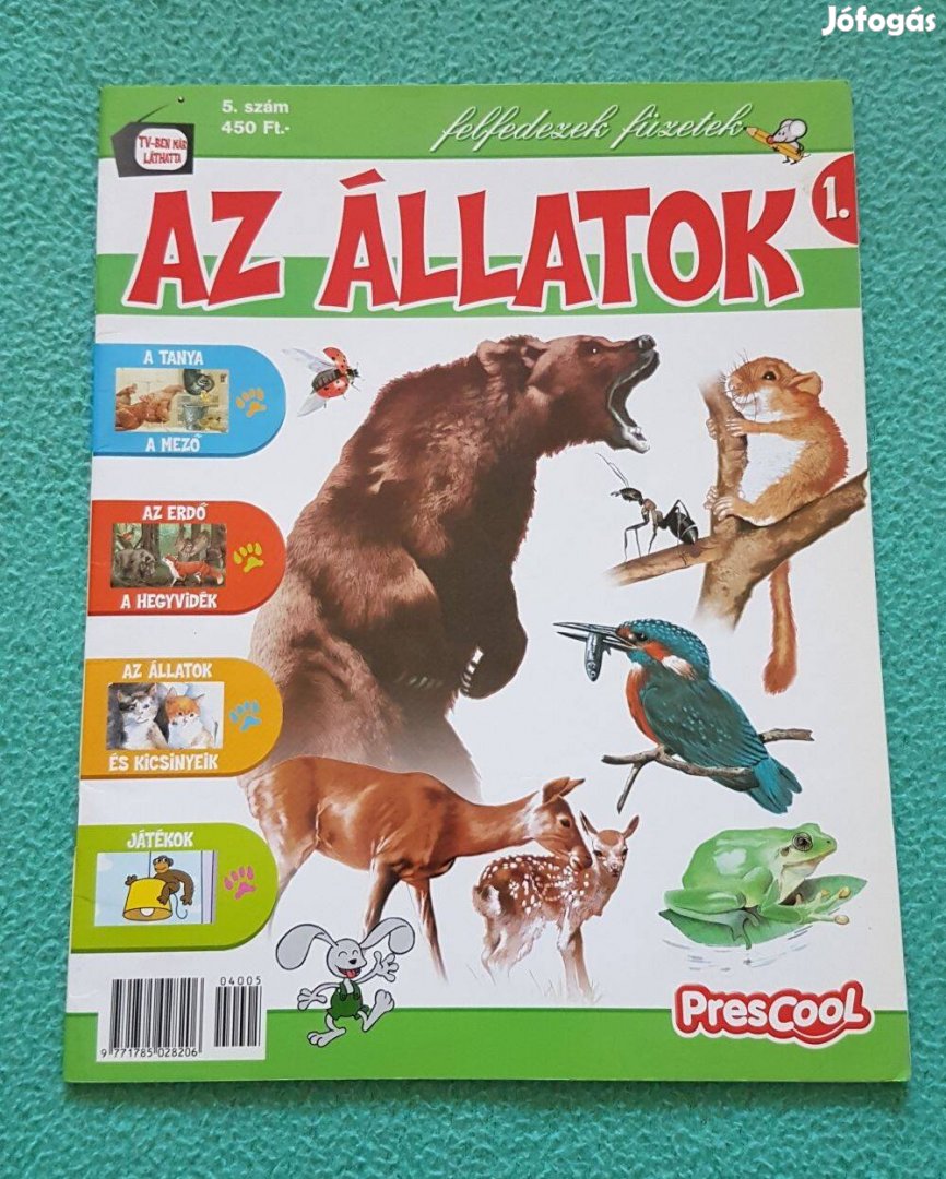 Az állatok 1. - Felfedezek füzetek 5. szám