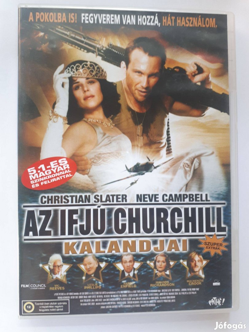 Az ifjú Churchill kalandjai DVD (Christian Slater) posta 510 Ft