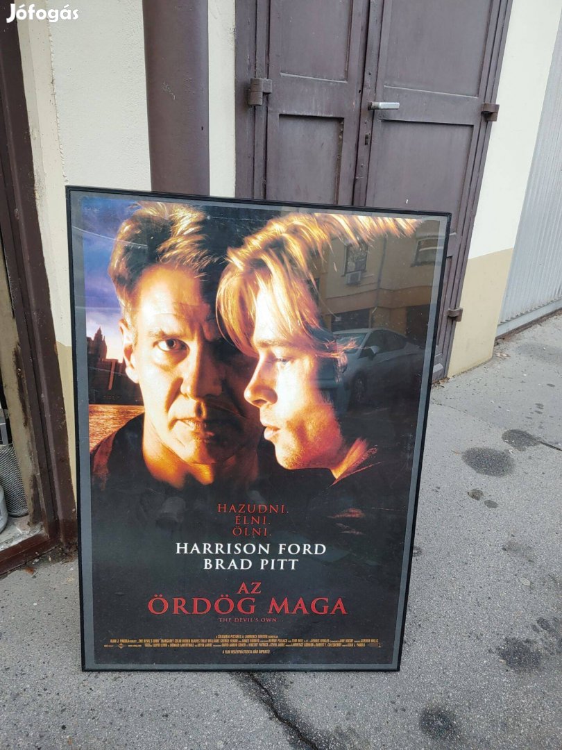 Az ördög maga Brad Pitt fémkeretes mozi plakát