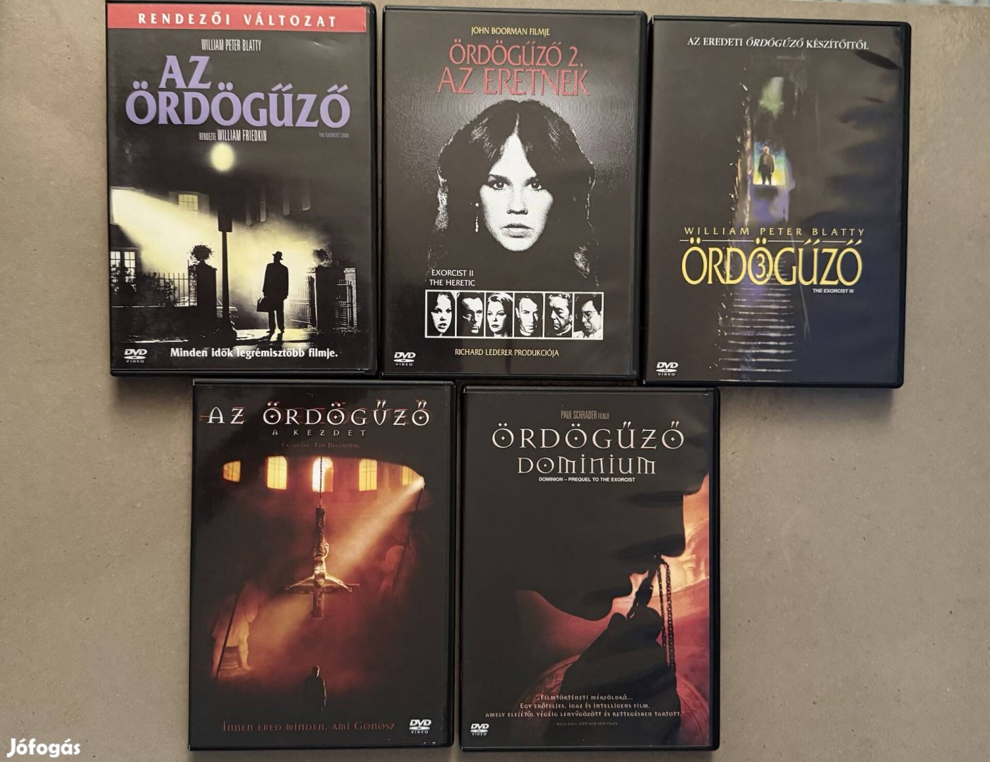 Az ördögűző trilógia és a kezdet meg a dominium dvd