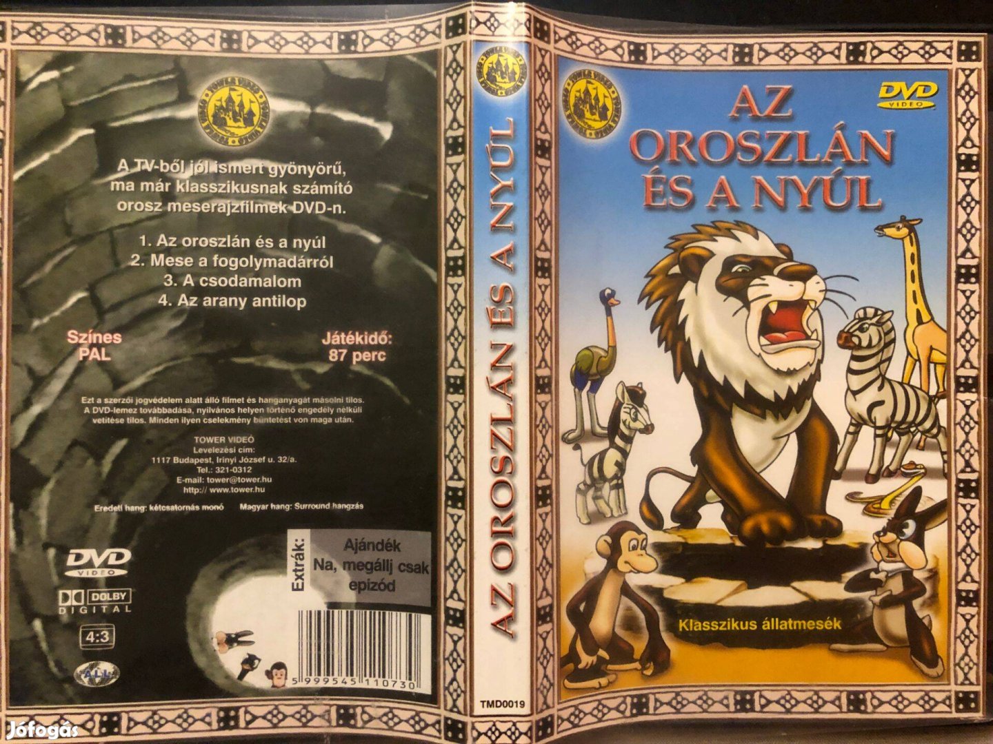 Az oroszlán és a nyúl DVD (ritkaság, beszerezhetetlen, karcmentes)