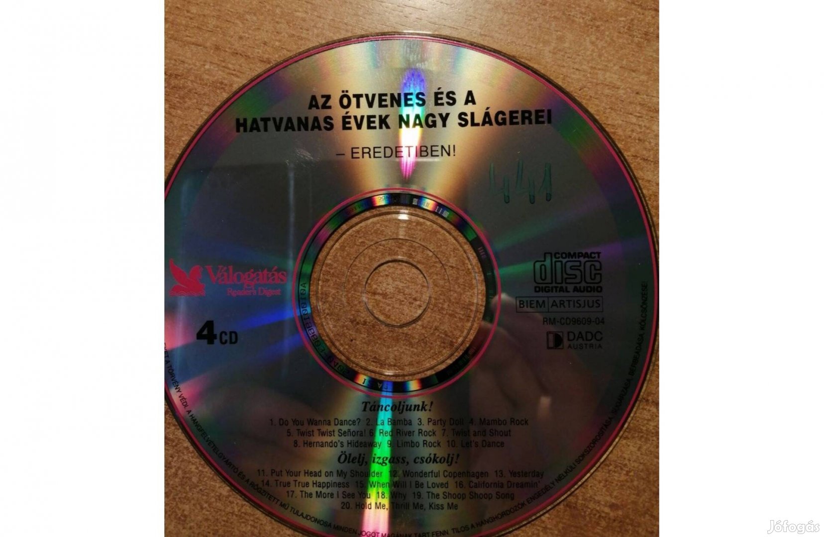 Az ötvenes és hatvanas évek nagy slágerei 1. CD