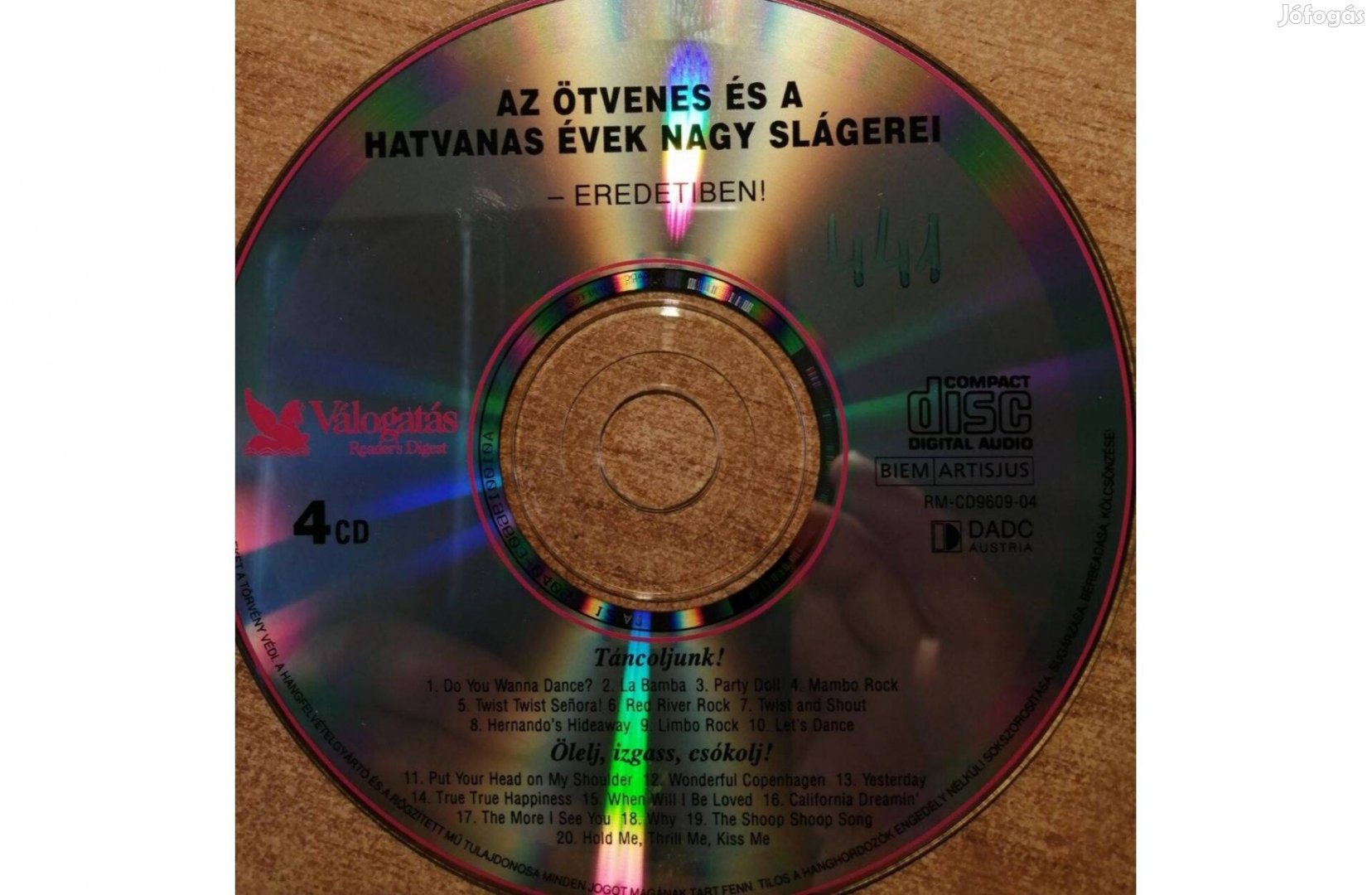 Az ötvenes és hatvanas évek nagy slágerei 4. CD