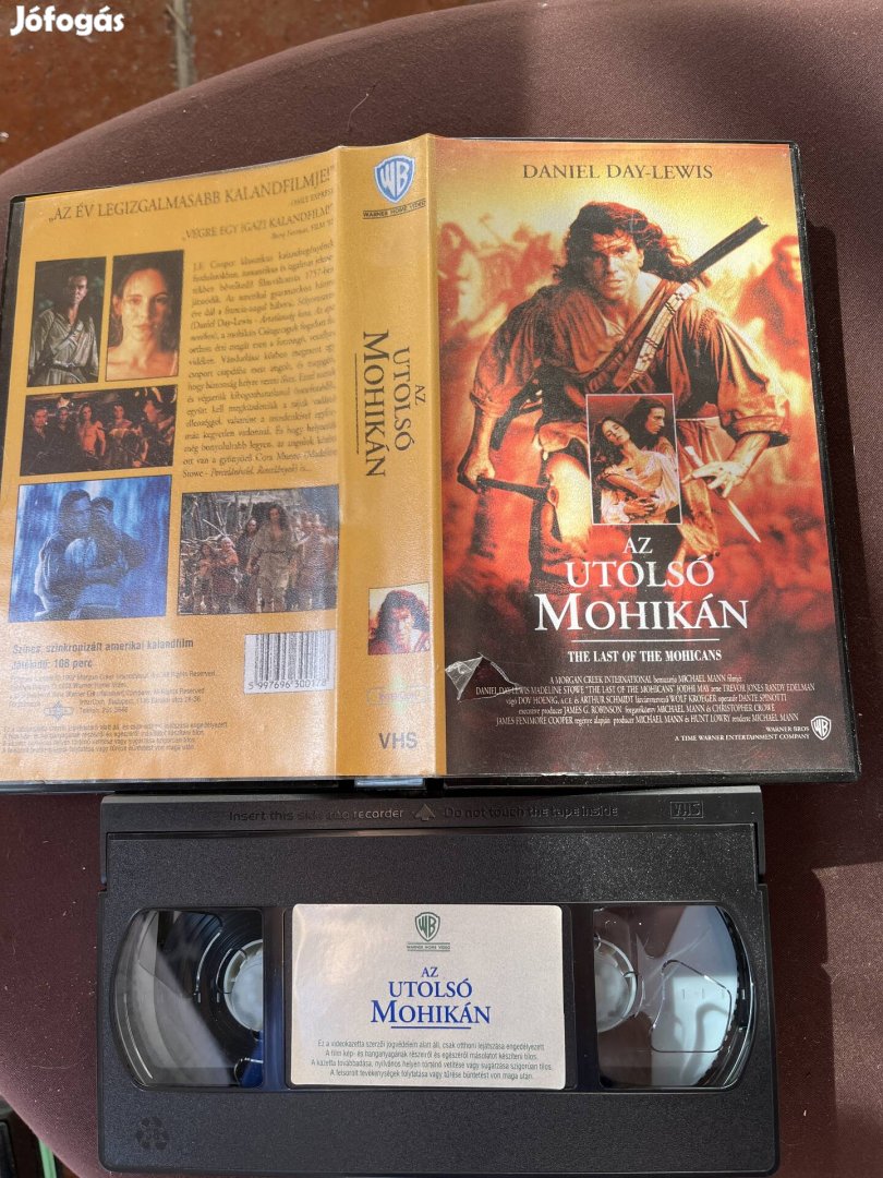 Az utolsó mohikán kaland vhs