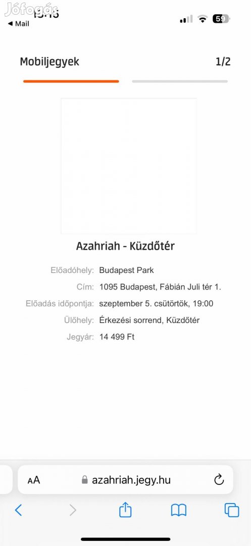 Azahriah jegyek - Budapest Park 2024.09.05