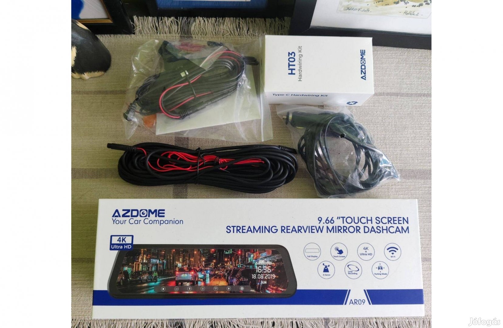 Azdome AR09 4K Ultra HD visszapillantó tükör kamera