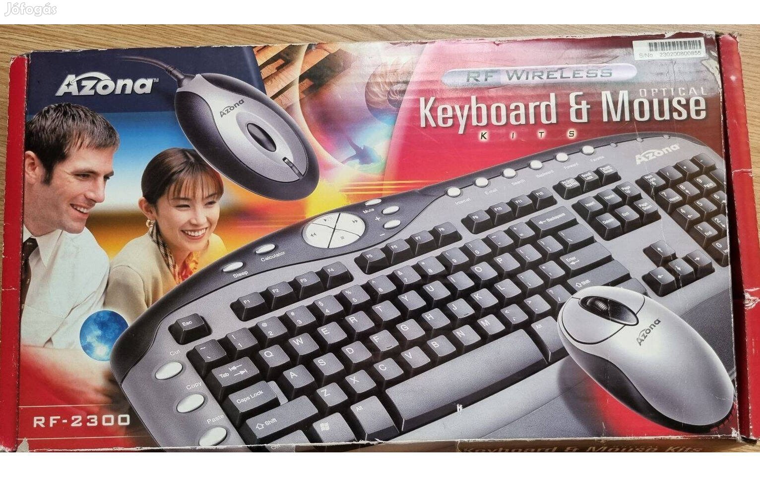 Azona RF-2300 vezeték nélküli billentyűzet és egér TV-hez PC-hez
