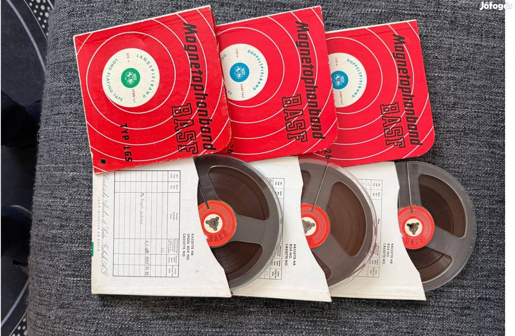 BASF 18 cm magnószalag 3 db