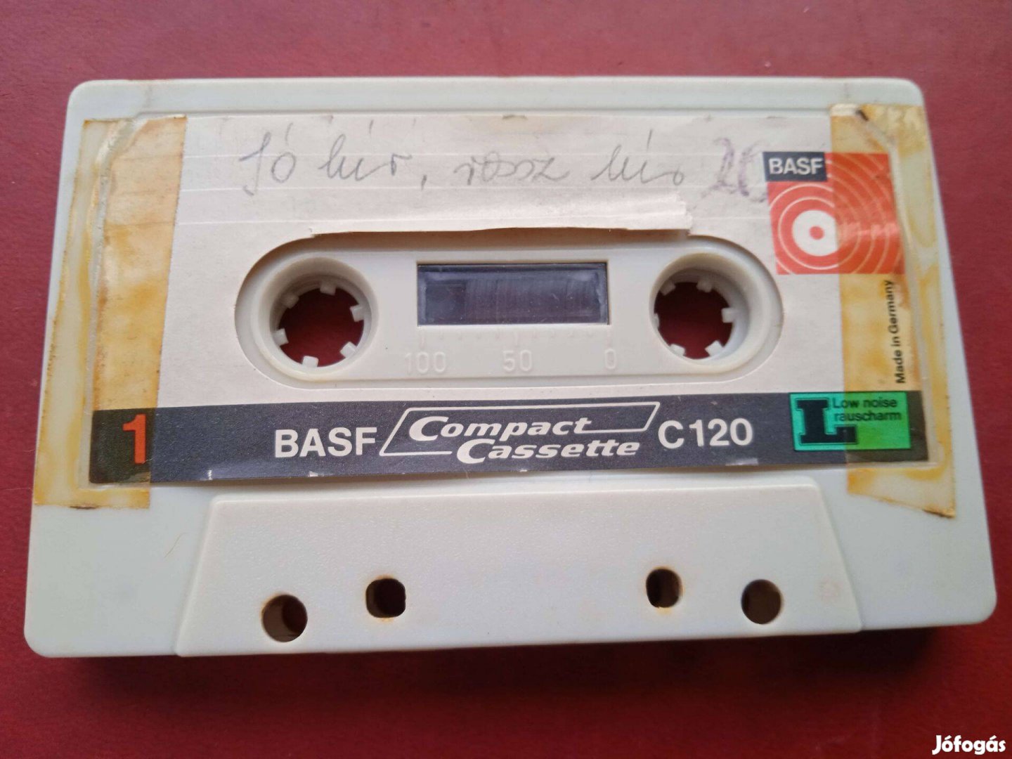 BASF C 120 retro audio kazetta , borító papír nélkül