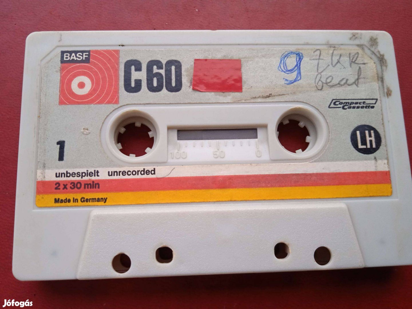 BASF C 60 retro audio kazetta , borító papír nélkül