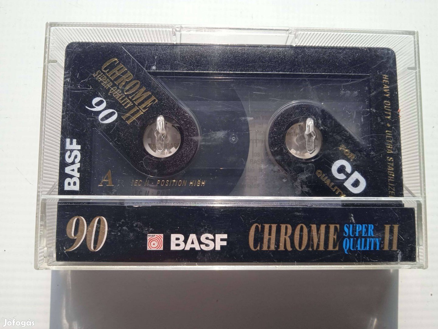 BASF Chrome Super Quality II. 90 audio kazetta , borítón felirat