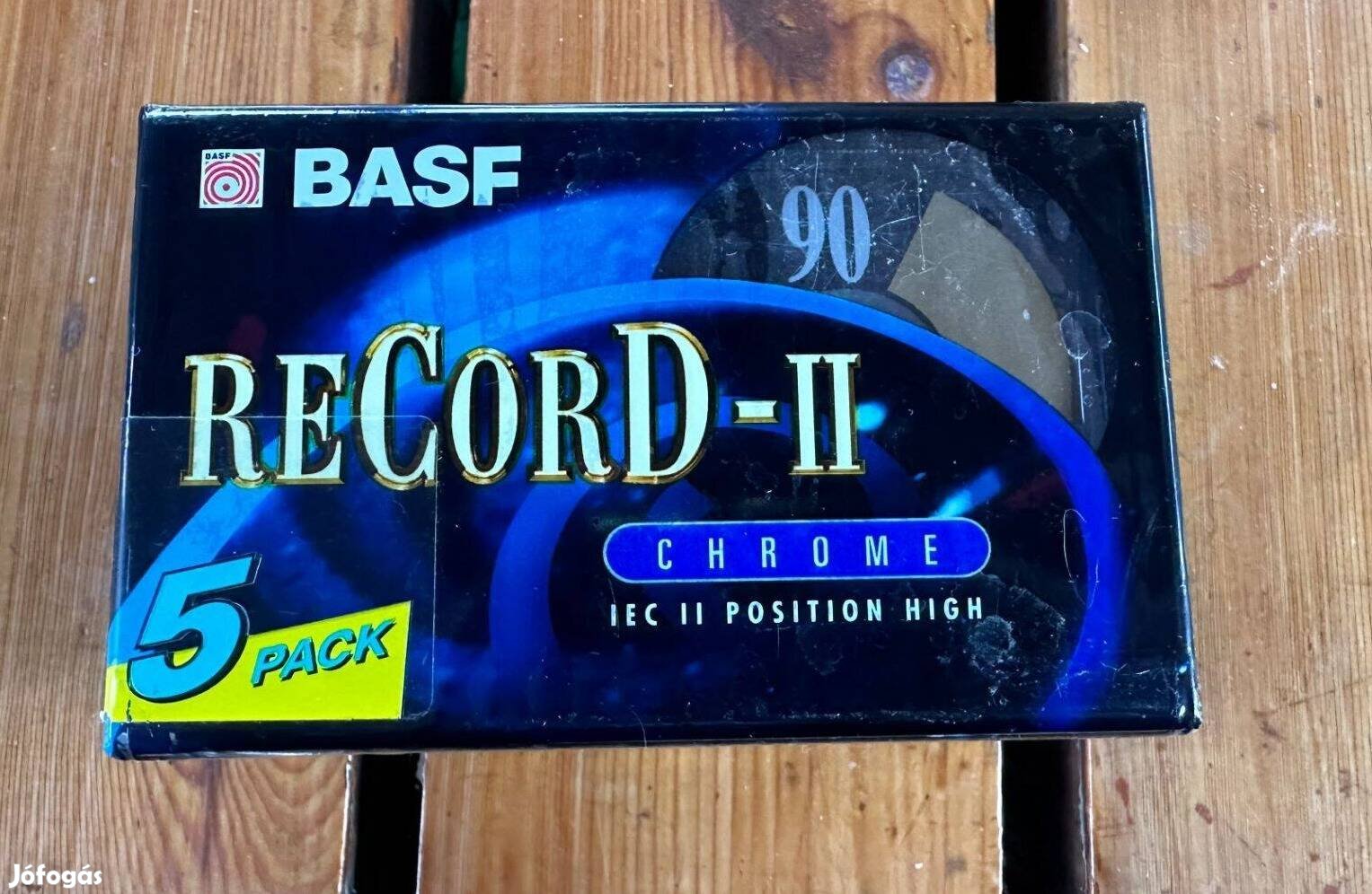 BASF Record II 90 audio kazetta 5 db ,Posta megoldható