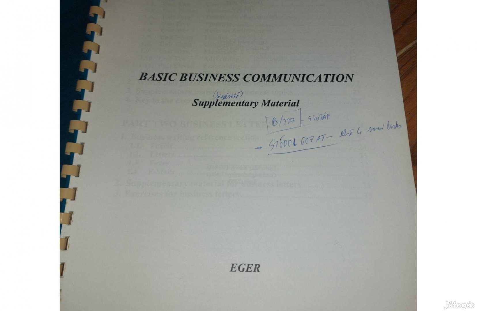 BASIC Business Communication Eger 1790Ft