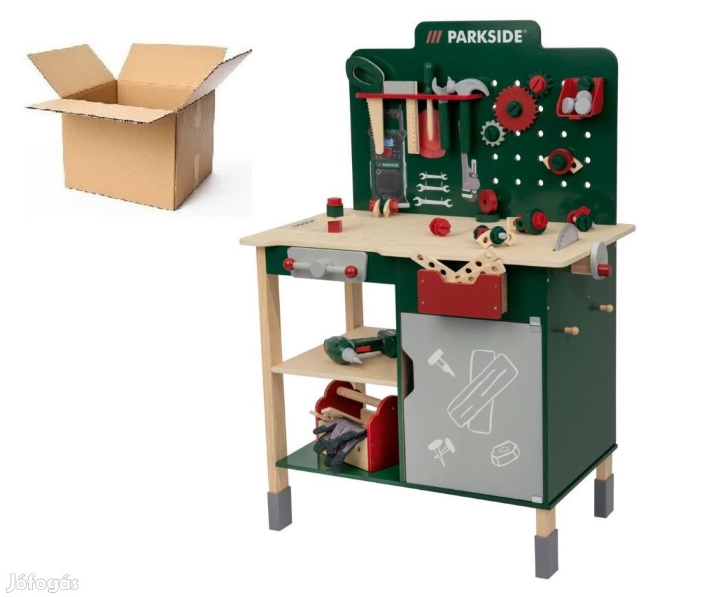 BCS - SÉRÜLT PlayTive ParkSide Fa játék munkapad, fából készült 74 ré