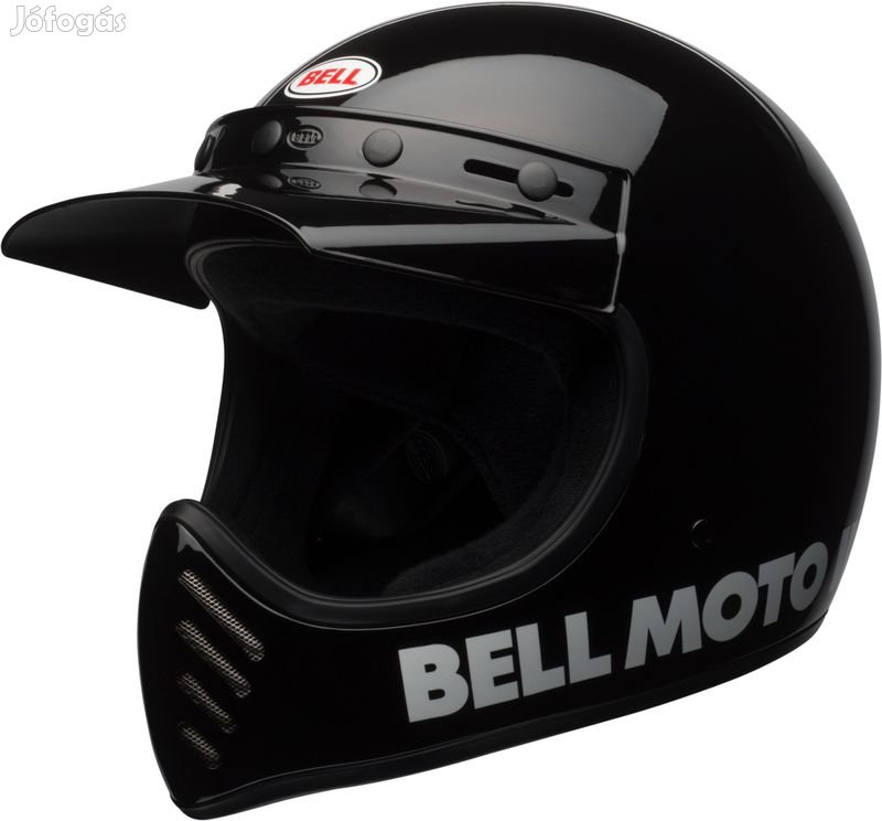 BELL Moto-3 Klasszikus Sisak - Fényes Fekete