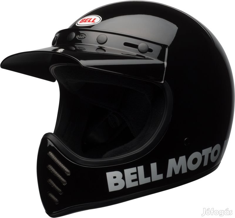 BELL Moto-3 Klasszikus Sisak - Fényes Fekete