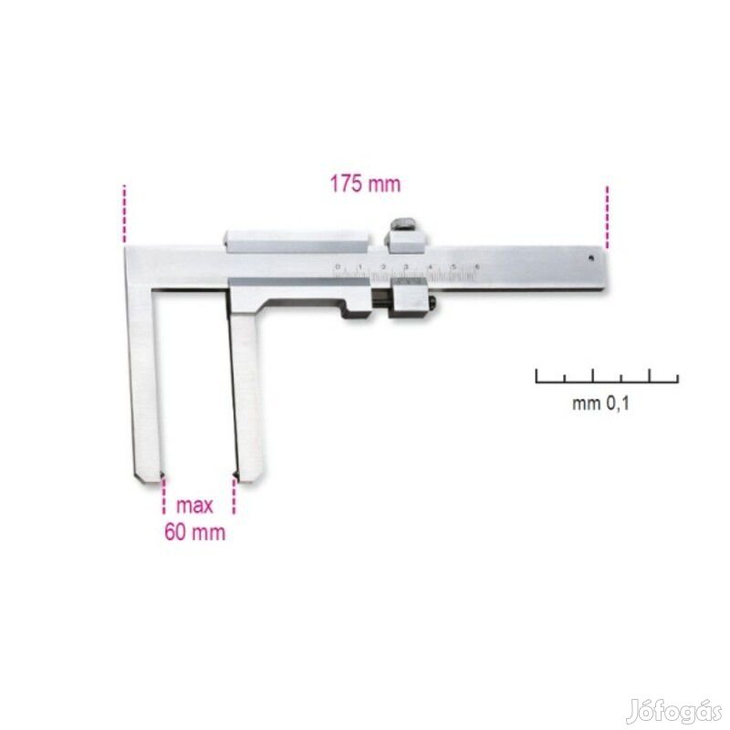 BETA csúszómérő féktárcsához - 0,1 mm-es leolvasás