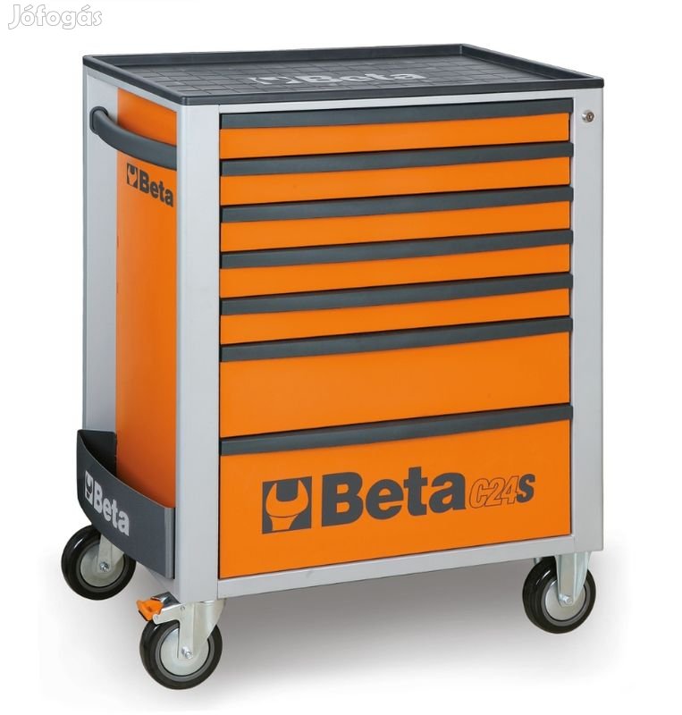 BETA mobil szerszámoskocsi hét fiókkal, narancssárga