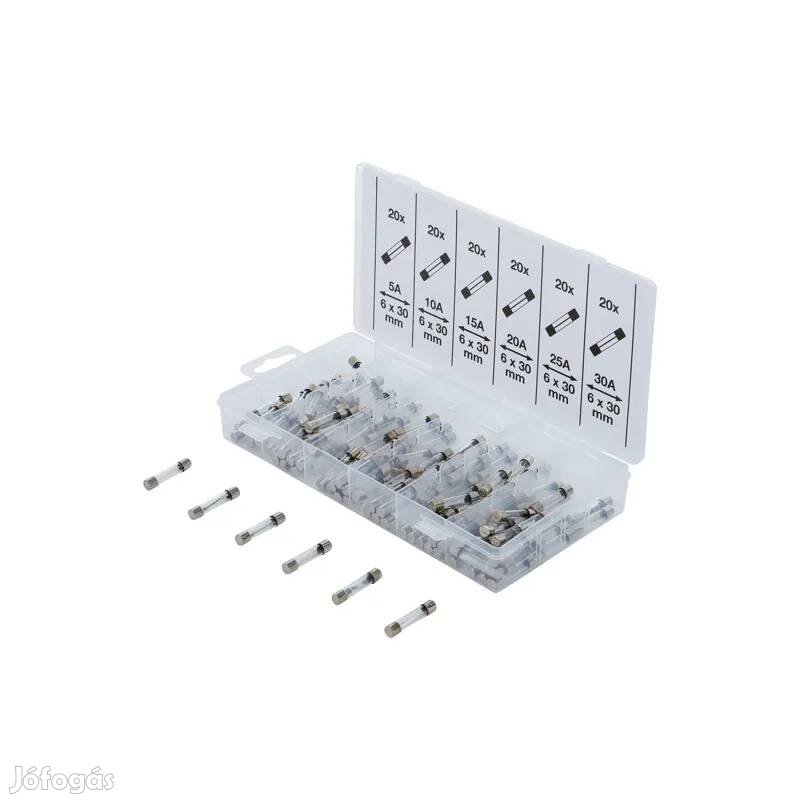 BGS Üveg biztosíték készlet _ 120 darabos BGS-14125