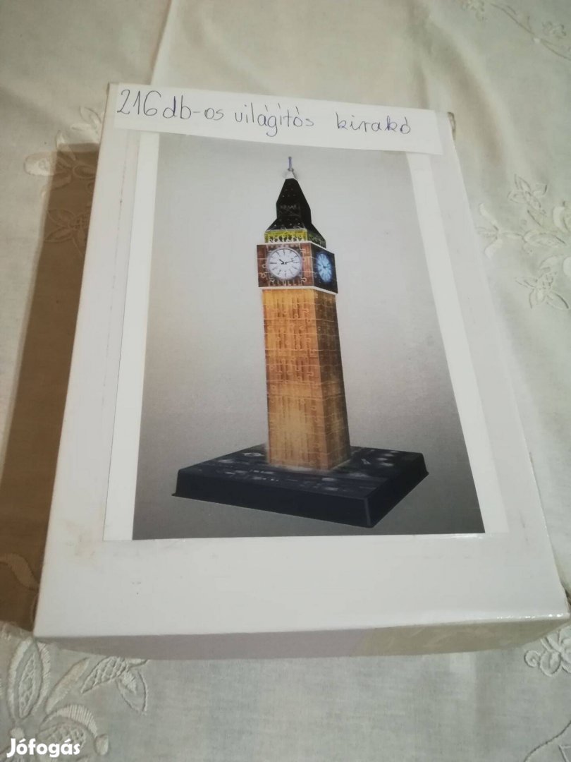 BIG Ben , órás torony térhatású 3D ledes világítós kirakó