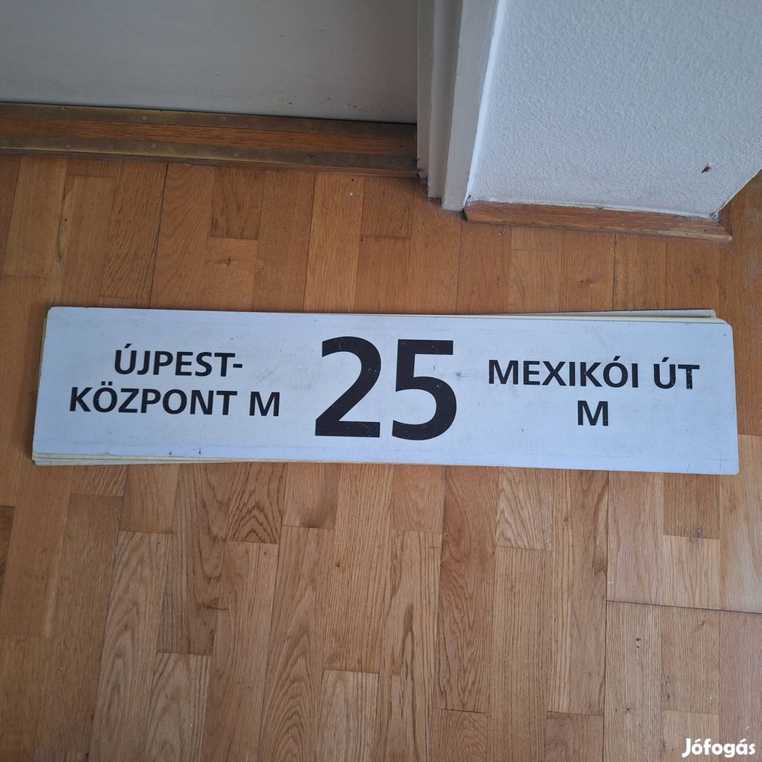 BKV 25-ös busz tábla