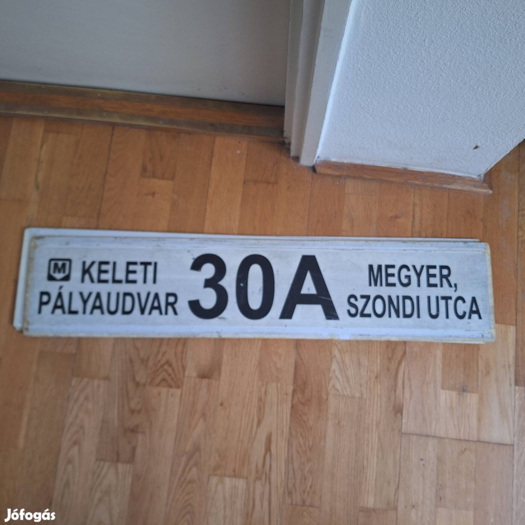 BKV 30A busz tábla