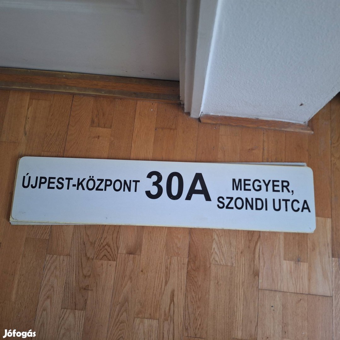 BKV 30A temetőjárat busz tábla