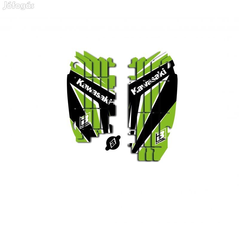 BLACKBIRD Dream Graphic 4 Radiátor Louver Grafikai Készlet Kawasaki KX