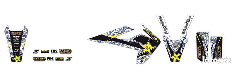 BLACKBIRD Rockstar Energy grafikai készlet Husqvarna TC/FC TE/FE számá