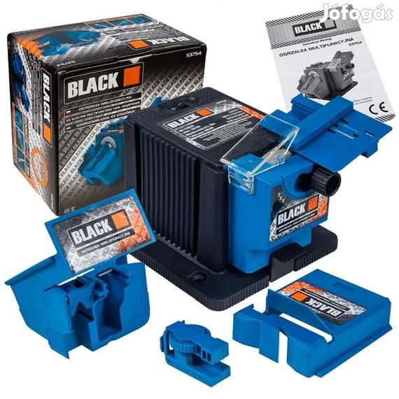 BLACK univerzális élezőgép 200W, 3 in 1 + beépített korong  53754