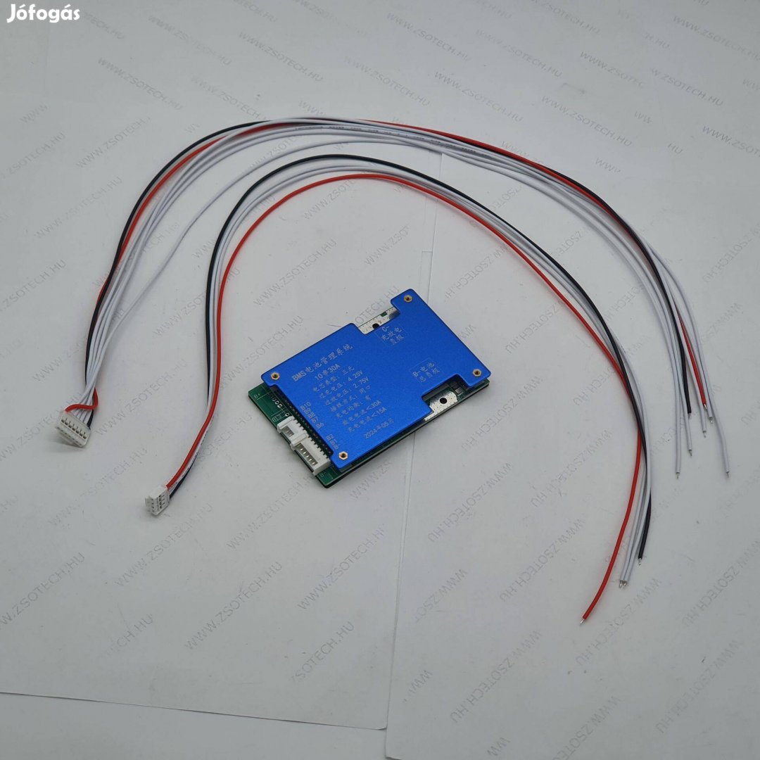 BMS 10S 30A 36V 37V (42V) balanszos 18650 lítium töltésvezérlő modul