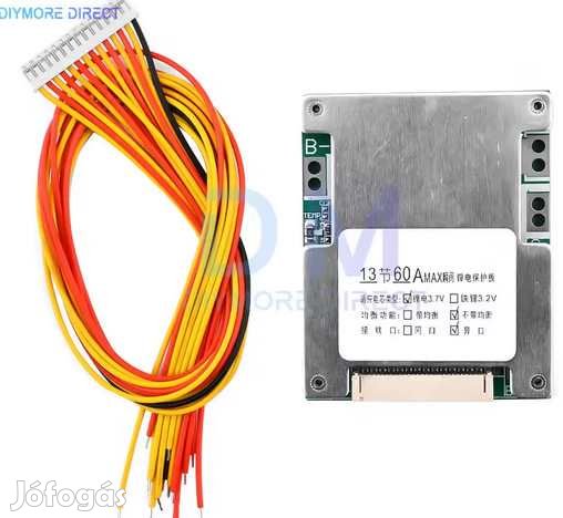 BMS 13S 48V 60A Balanced  Li-Ion Akku Pakkokhoz (5849)