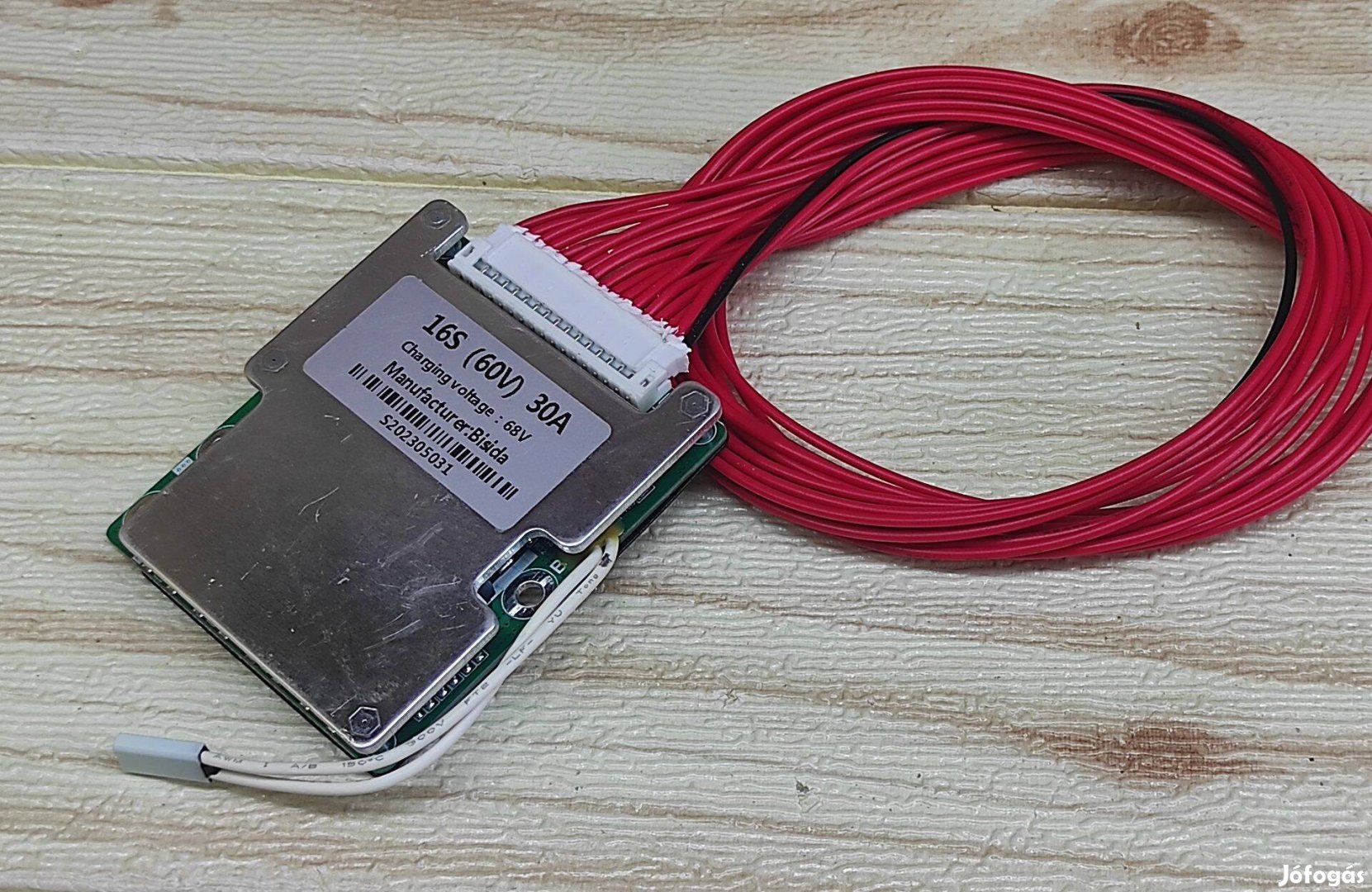 BMS áramkör 16S 30A 60V túlmelegedés védővel ballanszeres Li-ion akku
