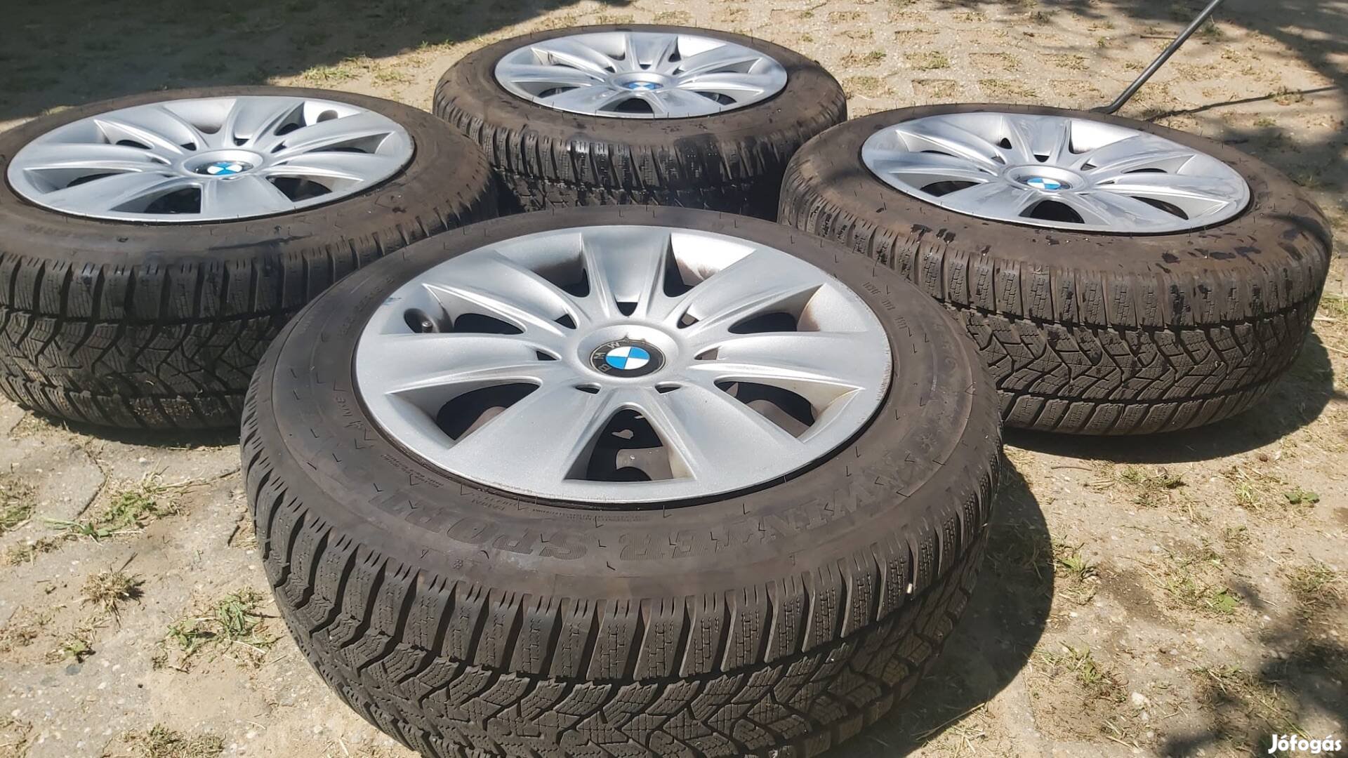 BMW 16" lemezfelni +dízstárcsa Dunlop Winter Sport téli gumival