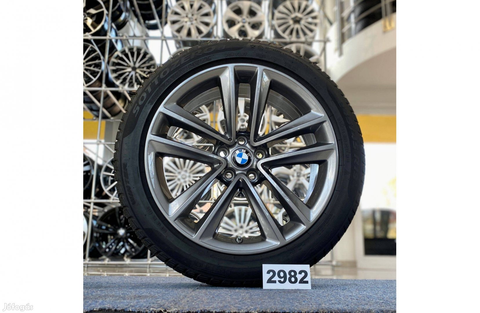 BMW 19 gyári felni alufeni, 5x112, G10 G11, 245/45 téli gumi (2982)