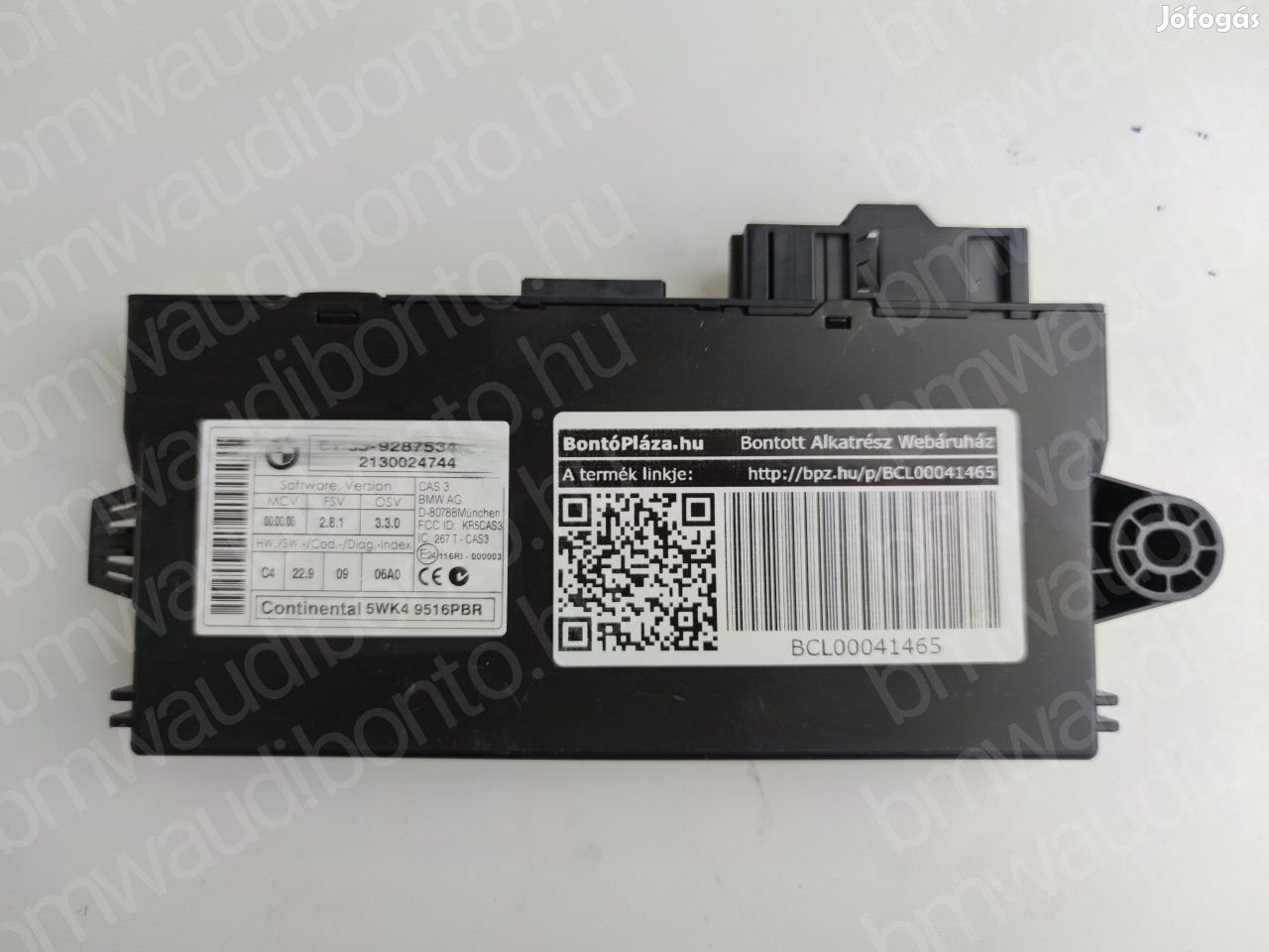 BMW 1 Cabrio (E88) Indításgátló vezérlőegység/modul (9287534)