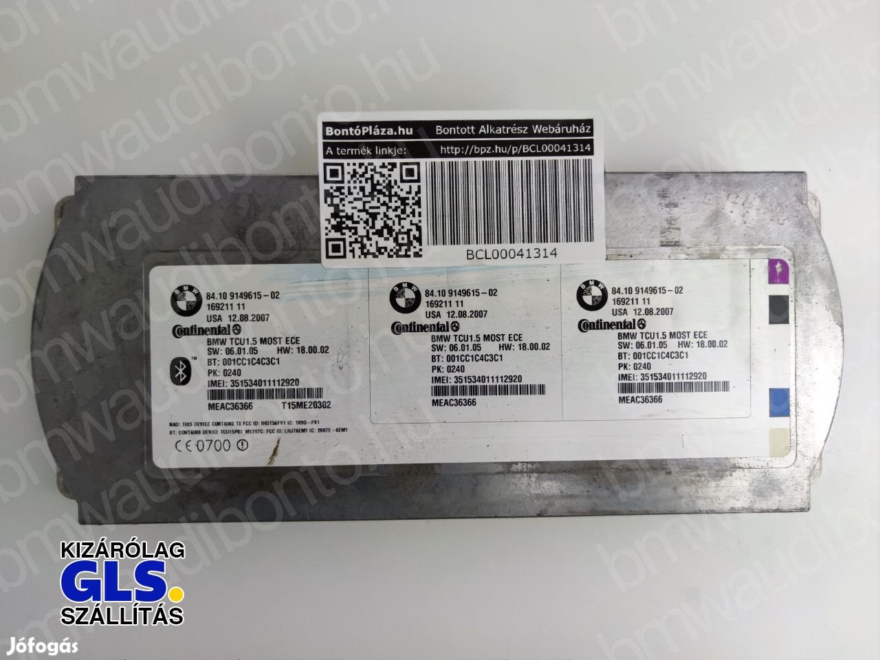 BMW 1 (E87) Bluetooth vezérlőegység modul (9149615, 84109149615)