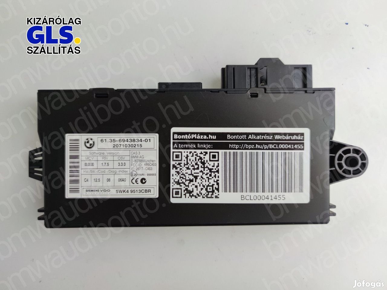 BMW 1 (E87) Indításgátló vezérlőegység/modul (6943834, 61356943834)