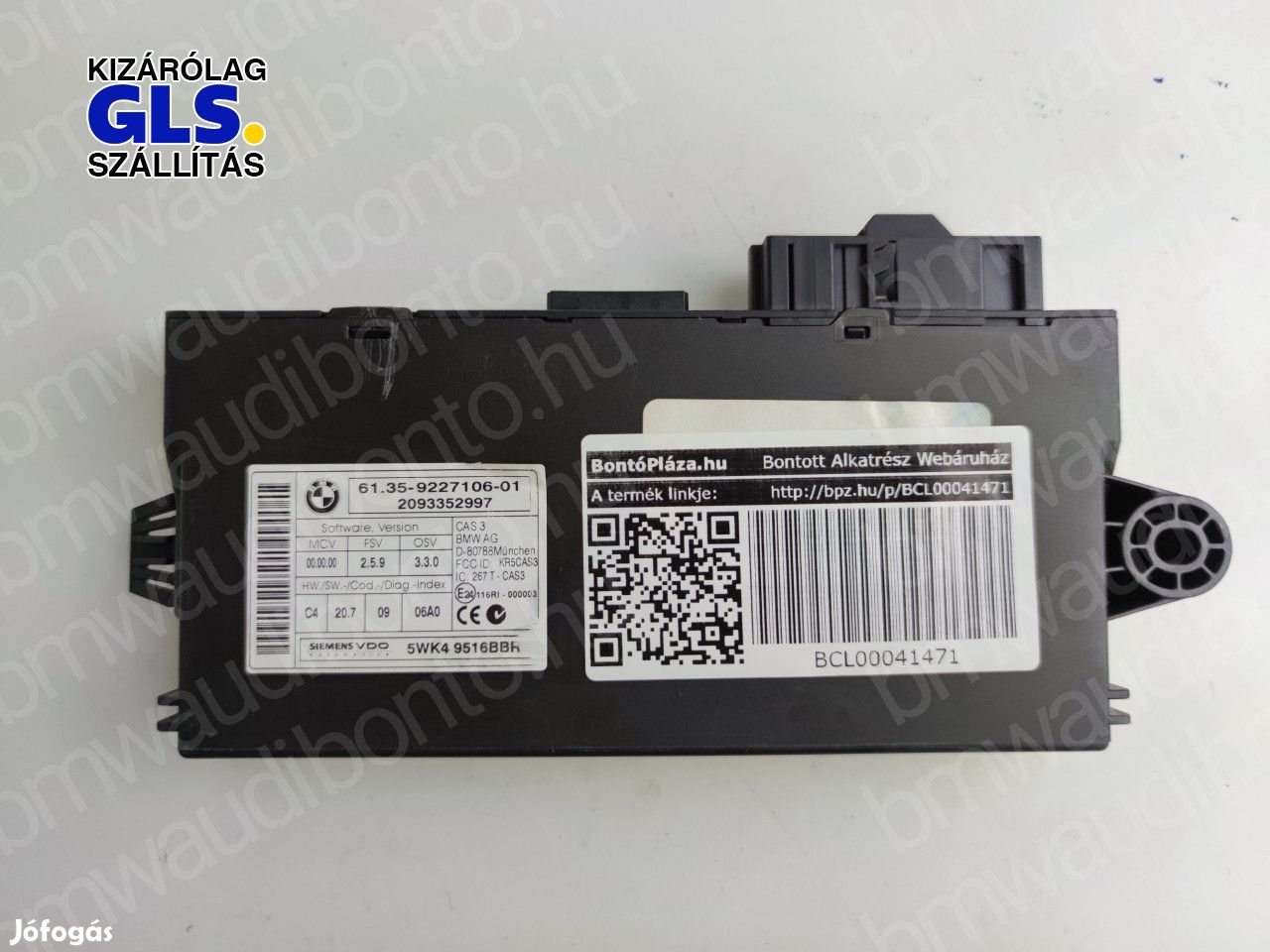 BMW 1 (E87) Indításgátló vezérlőegység/modul (9227106)